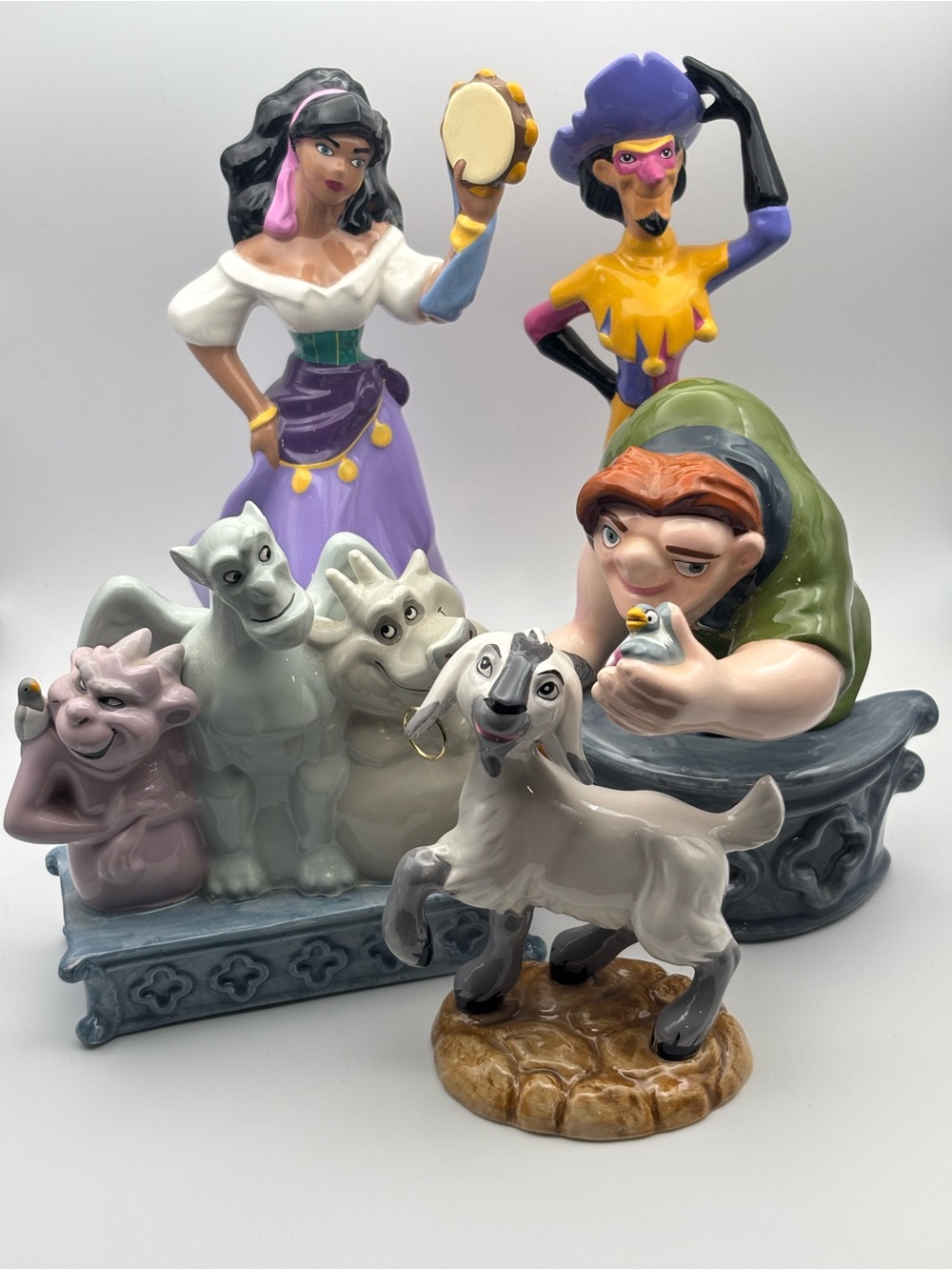 Vintage Disney The Hunchback of Notre Dame Ceramic Figurines Set Of 5